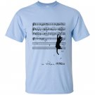 Cats playing with music notes guitar musician lover T-shirt