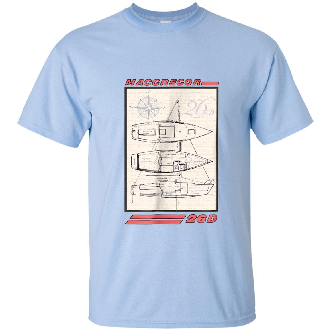 Macgregor 26d sailboat line drawing T-shirt