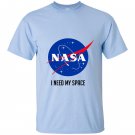 Nasa meatball logo i need my space text T-shirt