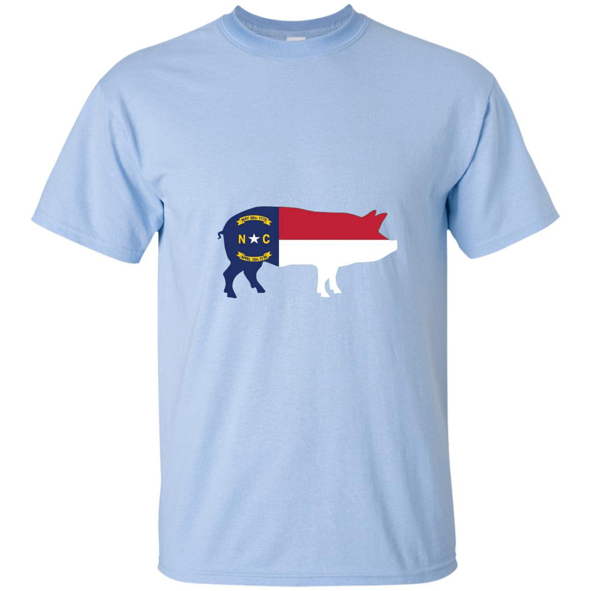 North carolina bbq pig state flag T-shirt