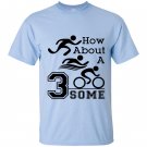 Triathlon gear funny swim bike run threesome T-shirt