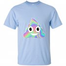 Unicorn poop emoji holo graphic T-shirt