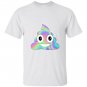 Unicorn poop emoji holo graphic T-shirt