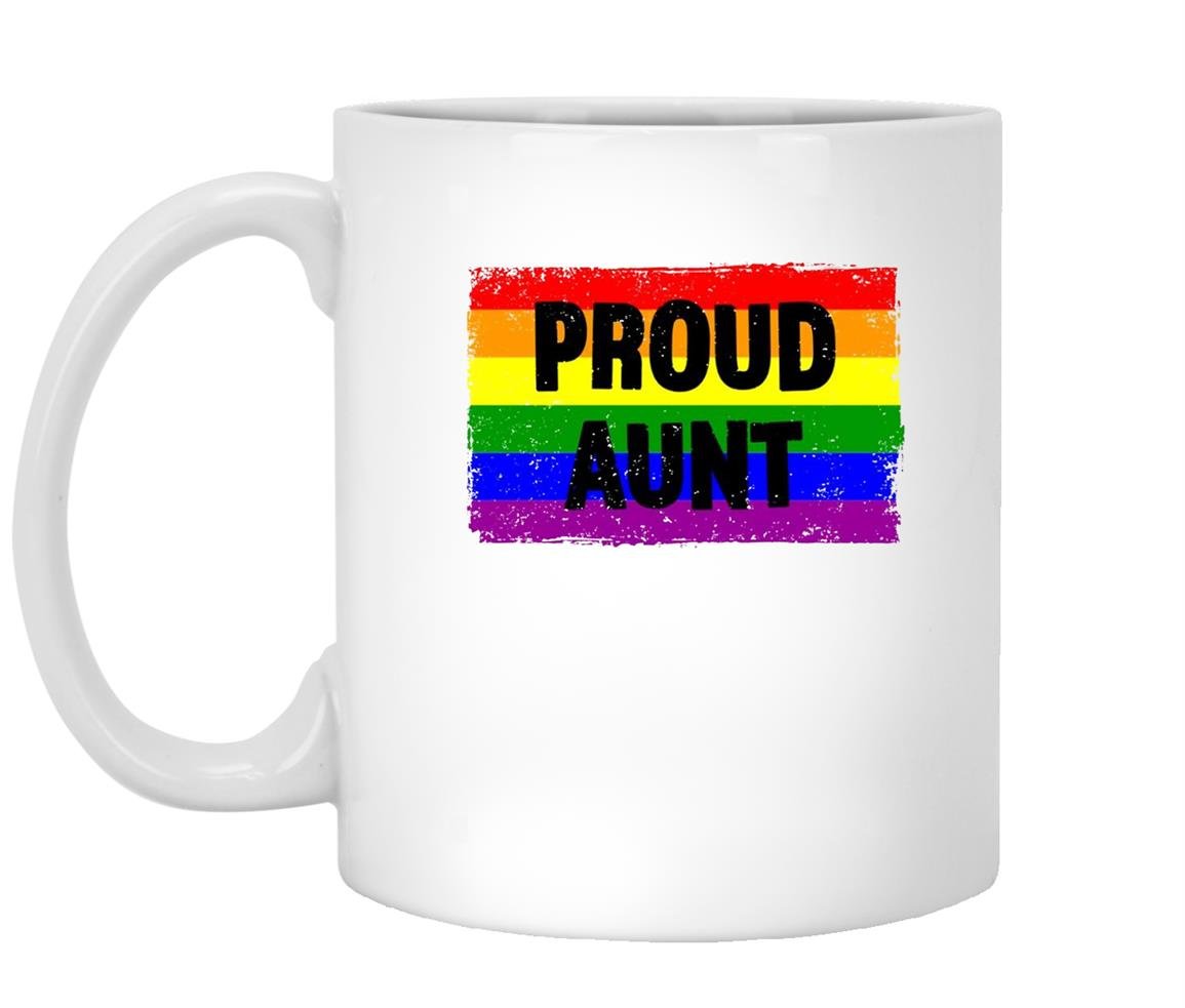 Lgbtq gay pride rainbow support ally proud aunt family Mug