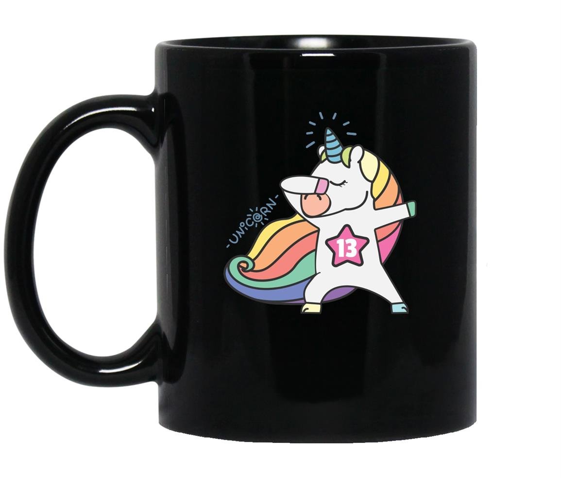 13th birthday birthday 13 unicornjune Mug Black
