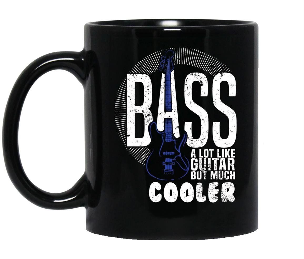 Bass a lot like guitar but much cooler bass player Mug Black