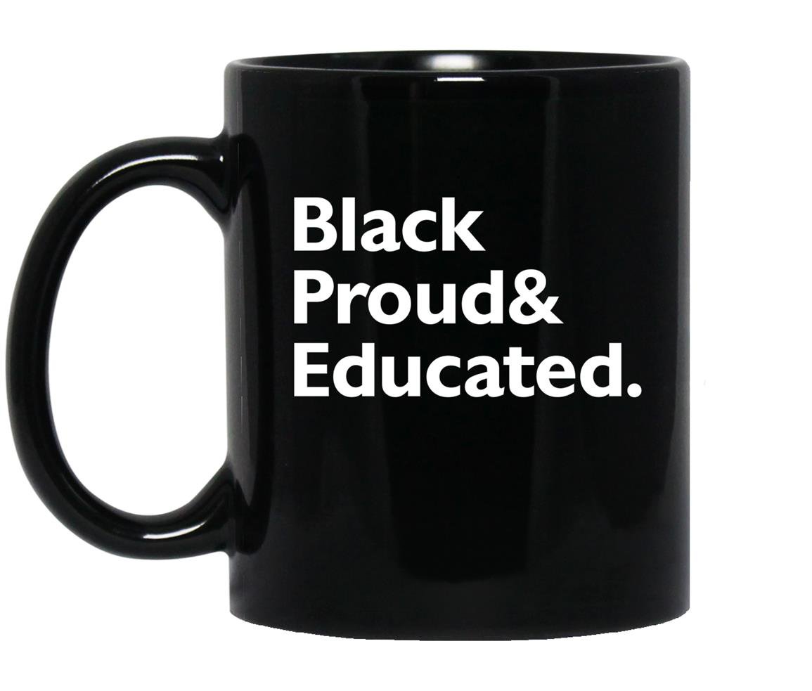 Black proud and educated Mug Black