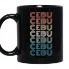 Classic retro vintage cebu philippines city Mug Black