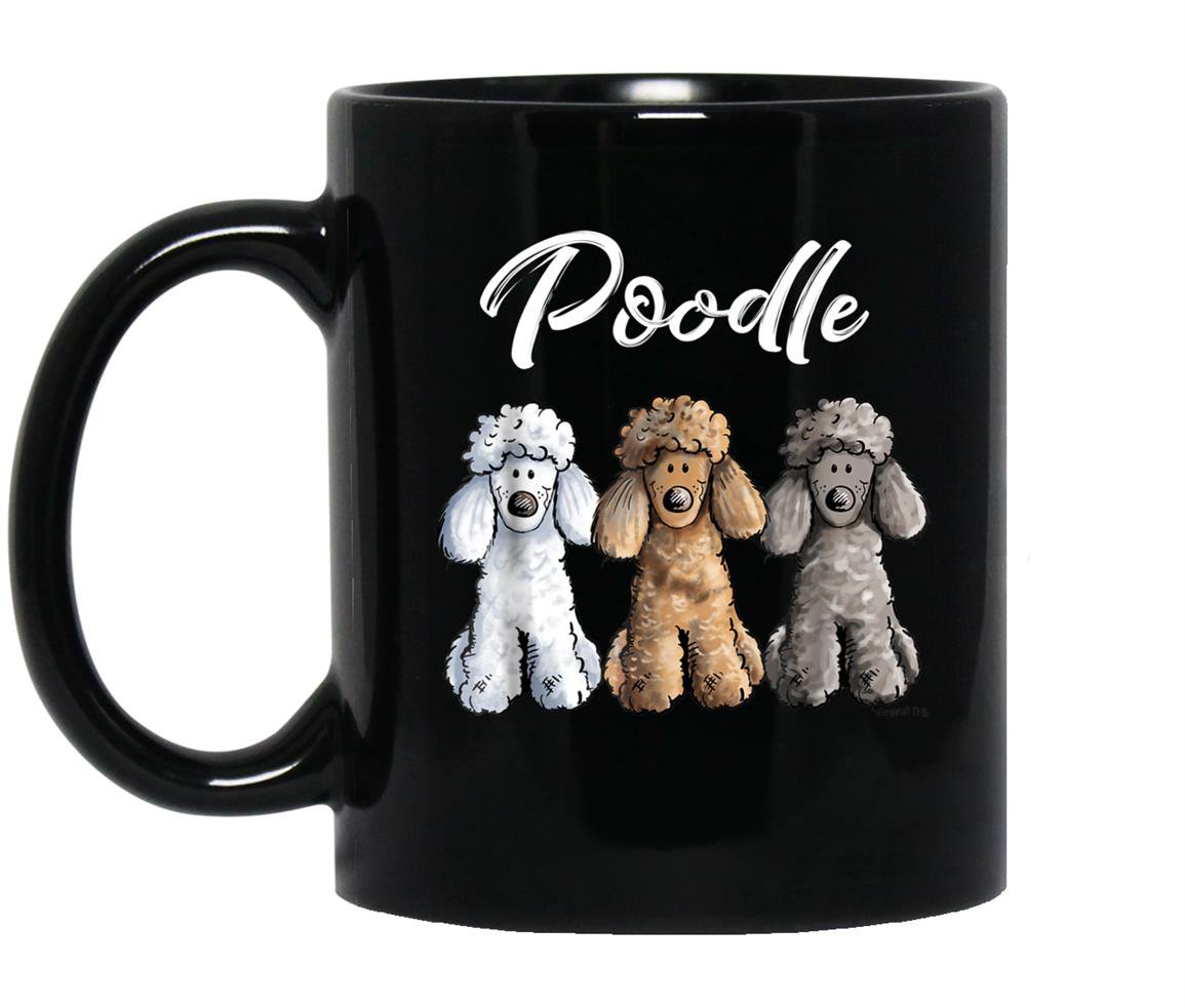 Cute poodlei caniche puppy dogs gift Mug Black