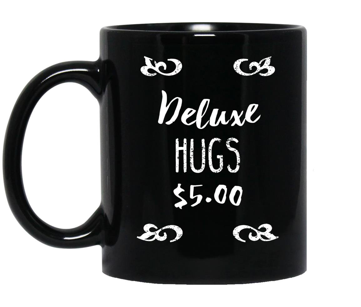 Deluxe hugs funny Mug Black