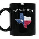 Fort worth texas vintage state of texas flag Mug Black