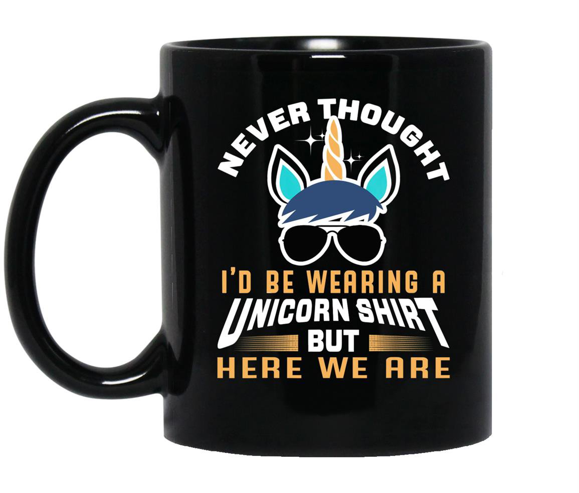 Funny unicorn for papa dad grandpa big brother Mug Black