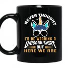Funny unicorn for papa dad grandpa big brother Mug Black