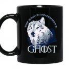 Ghost lone wolf in forest game day or winning the throne Mug Black