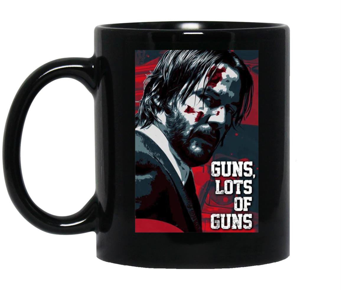 Guns lot of guns john wick chapter fan Mug Black