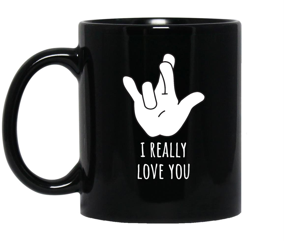 I really love you american sign languageasl Mug Black