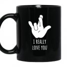 I really love you american sign languageasl Mug Black