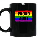 Lgbtq gay pride rainbow support ally proud aunt family Mug Black