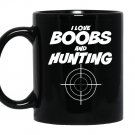 I love boobs and hunting hunter Mug Black