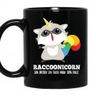Racoonicorn funny trash panda raccoon unicorn Mug Black