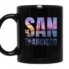 San francisco bay golden gate bridge skyline gift Mug Black