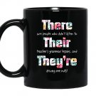 There their theyre english grammar funny teacher Mug Black