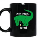 T-rex the struggle is real beer funny t-rex Mug Black