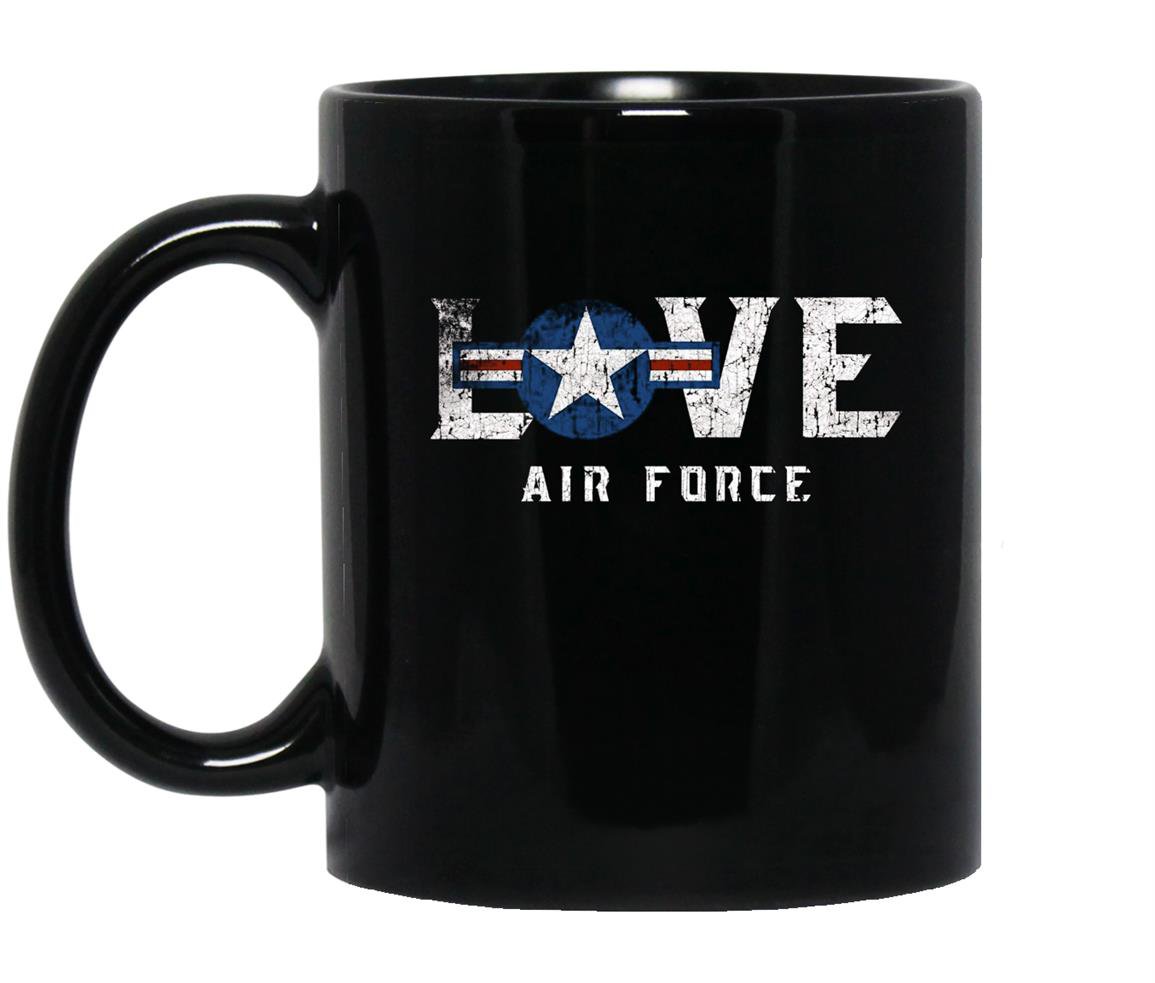 Usaf badge pride gift us air force proud veteran Mug Black