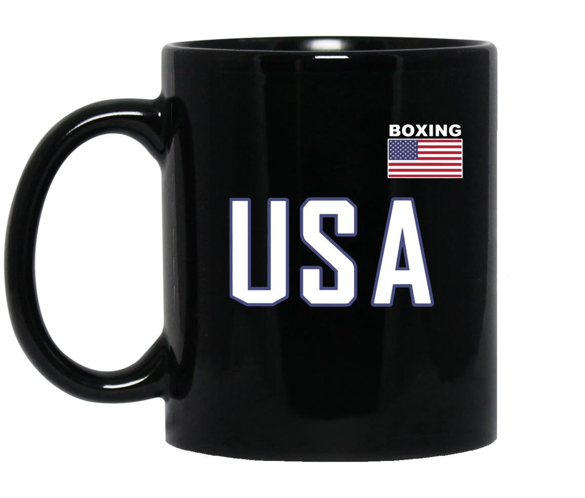 Usa flag boxing pocket equipment jacket for boxer Mug Black
