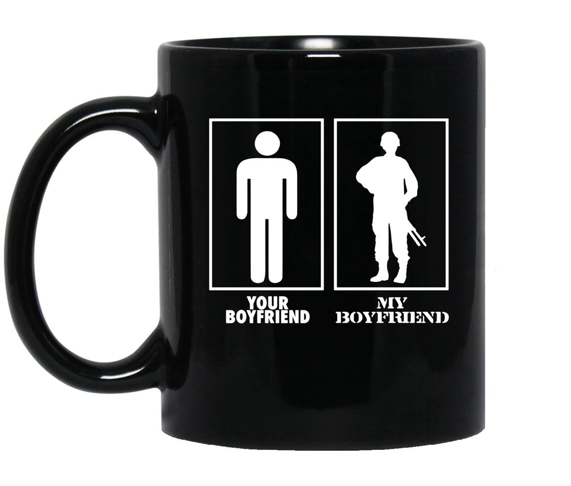 Your boyfriend my bf military proud army air force Mug Black