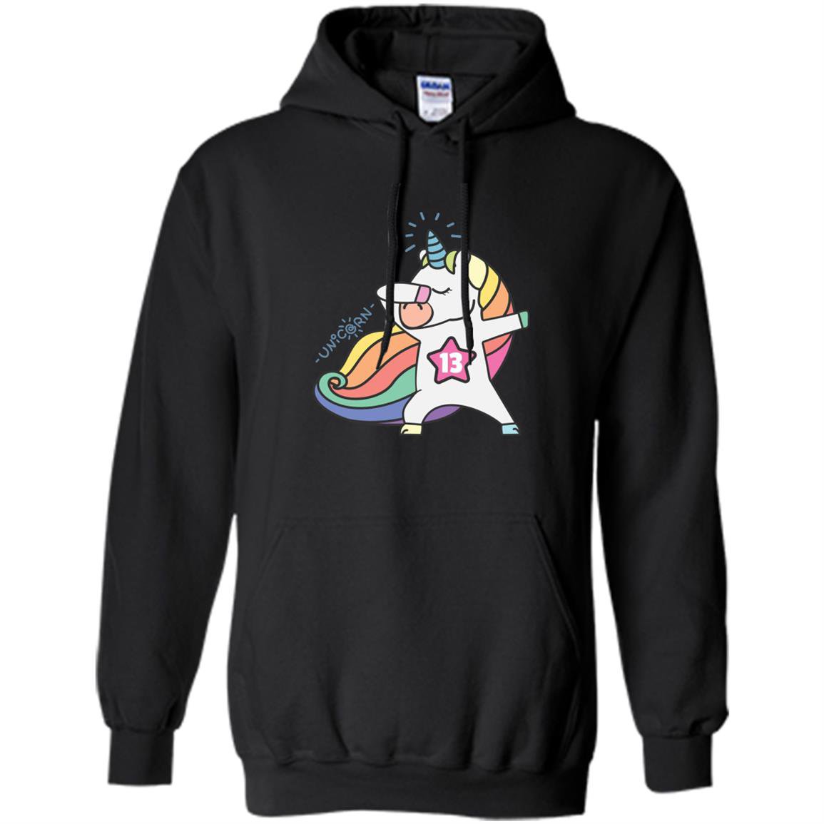 13th birthday birthday 13 unicorn june Hoodie