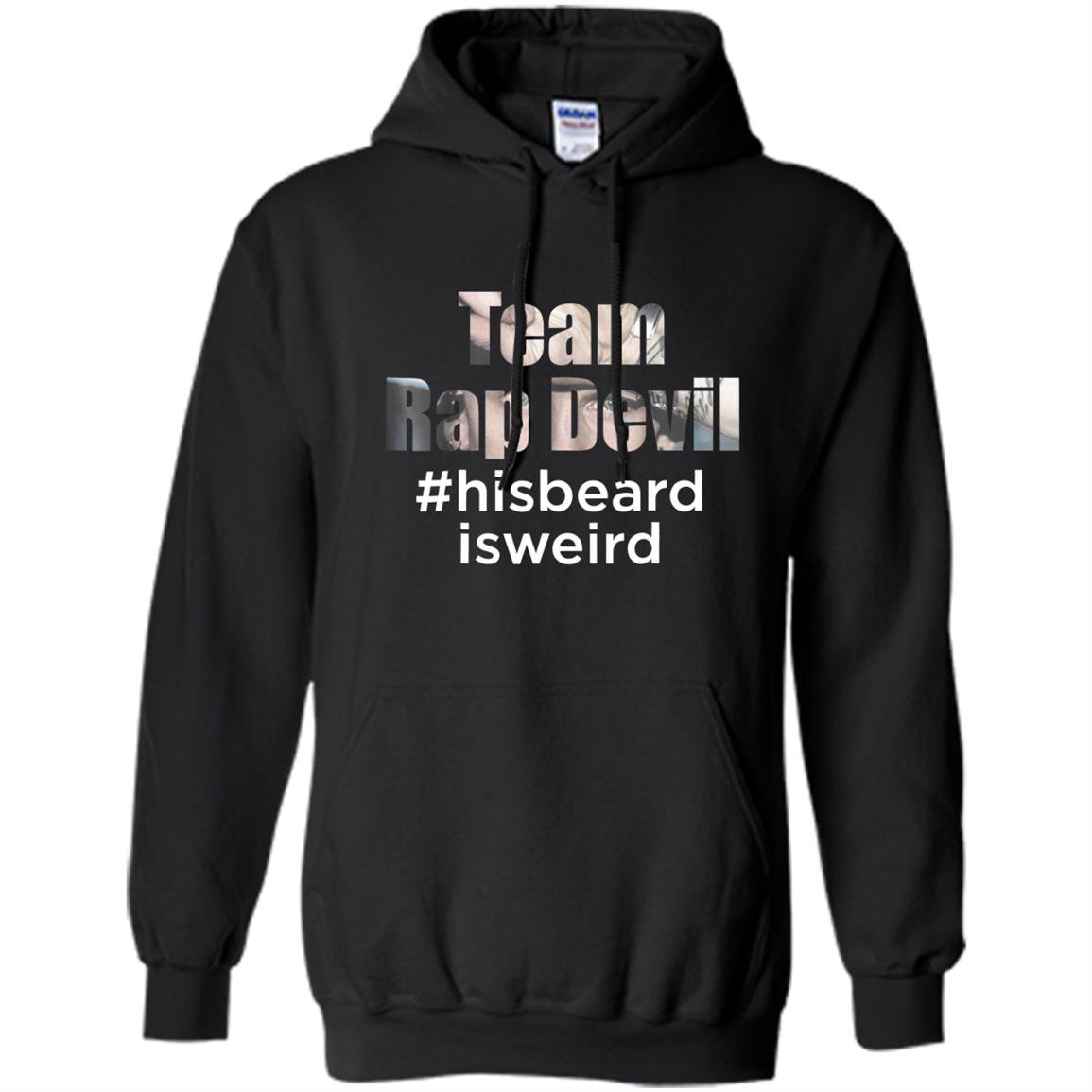Eminem mgk hisbeard is weird team rap devil Hoodie