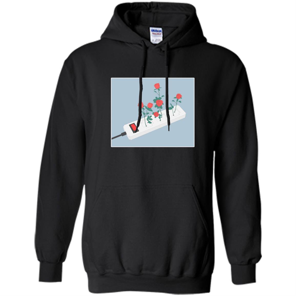 Flower aesthetic vaporwave digital medium Hoodie