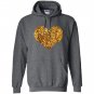Gold sequins in a heart shape Hoodie