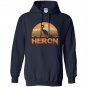 Heron vintage retro classic Hoodie