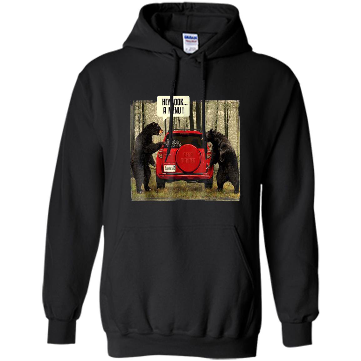 Hey look a menu red bear vintage Hoodie