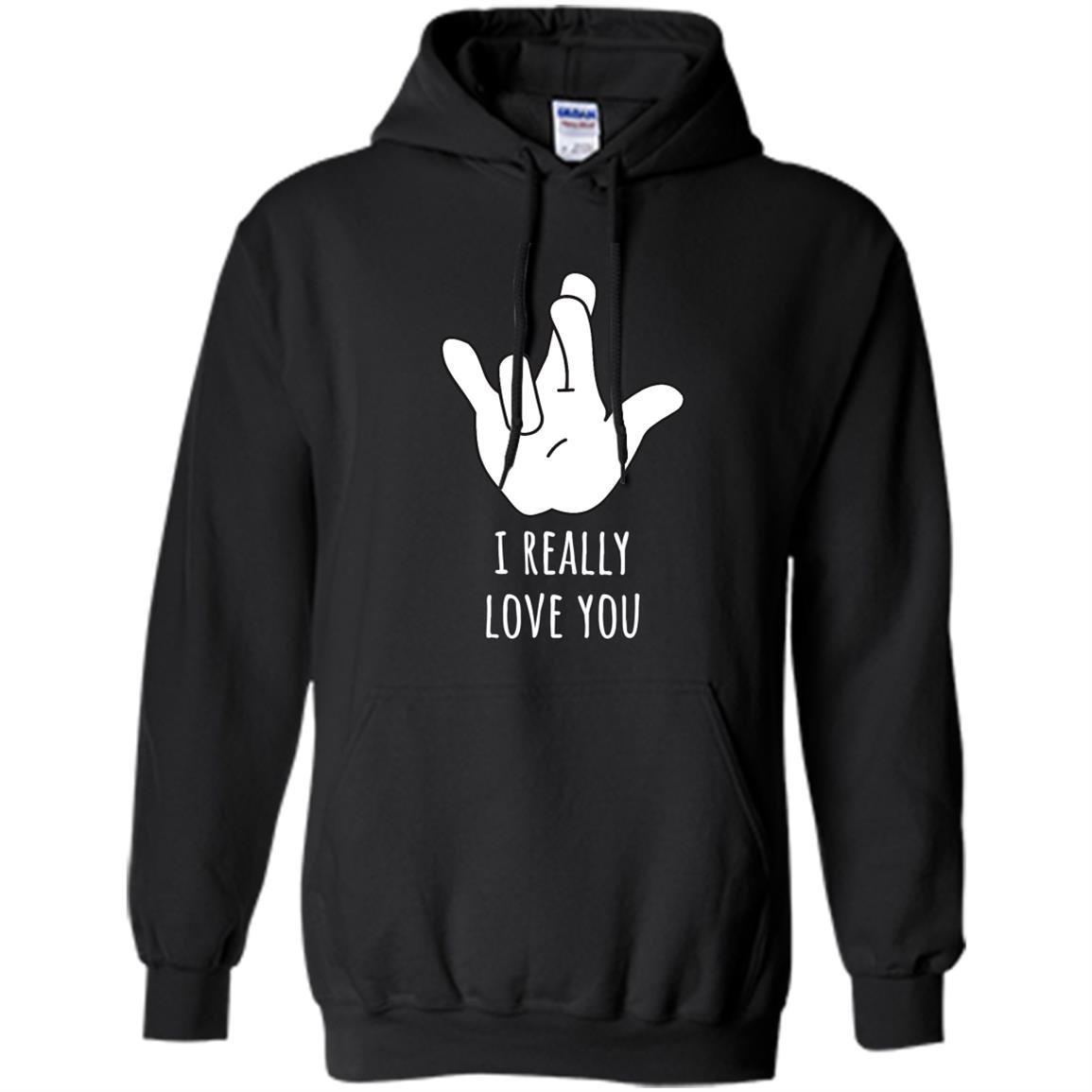 I really love you american sign languageasl Hoodie