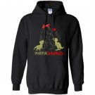 Mamasaurustrex mama i happy have two kid gift Hoodie