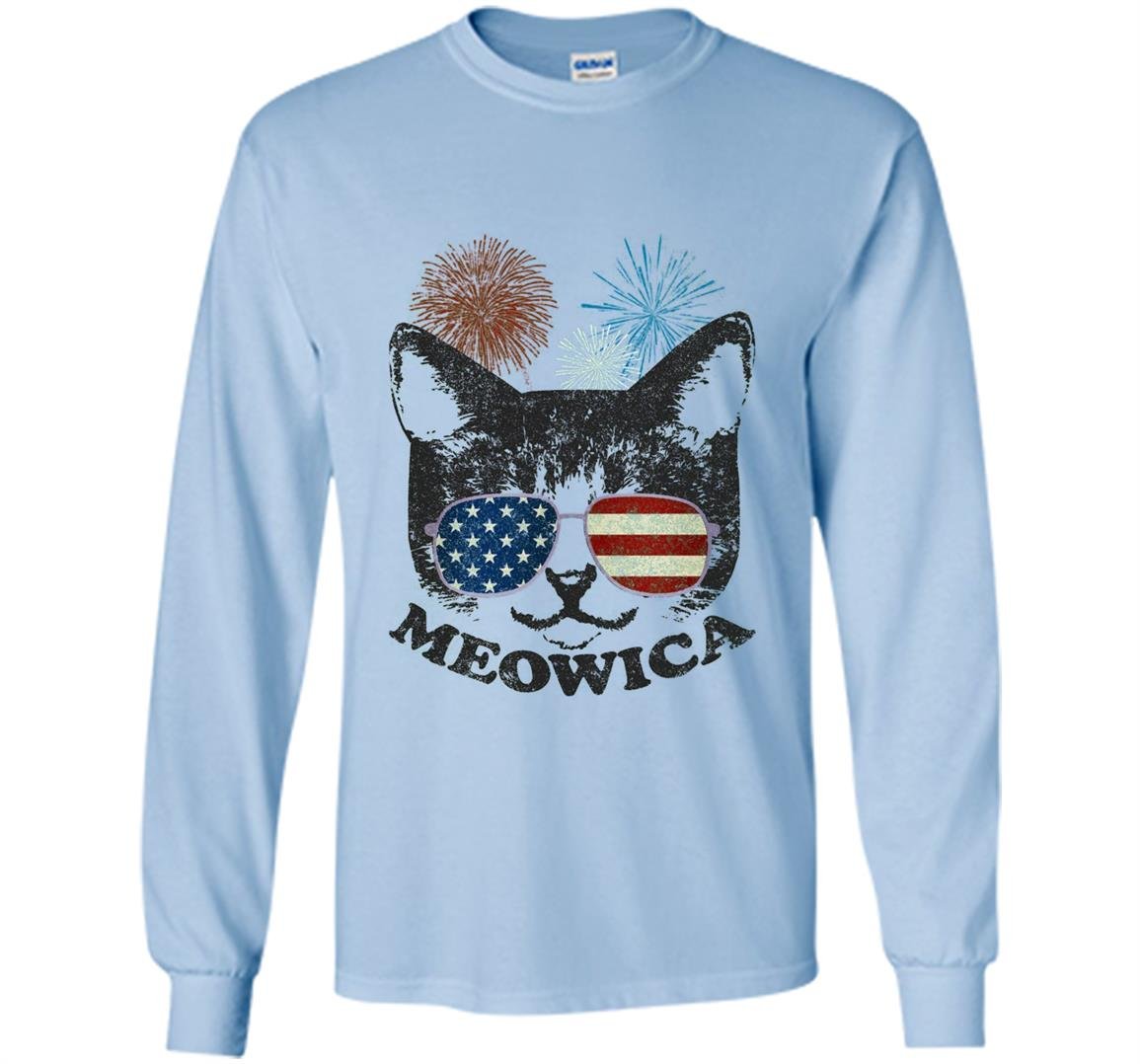 Funny cat kitten merica meowica Long Sleeve