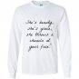 Shes beauty shes grace she throws a chancla at your face Long Sleeve