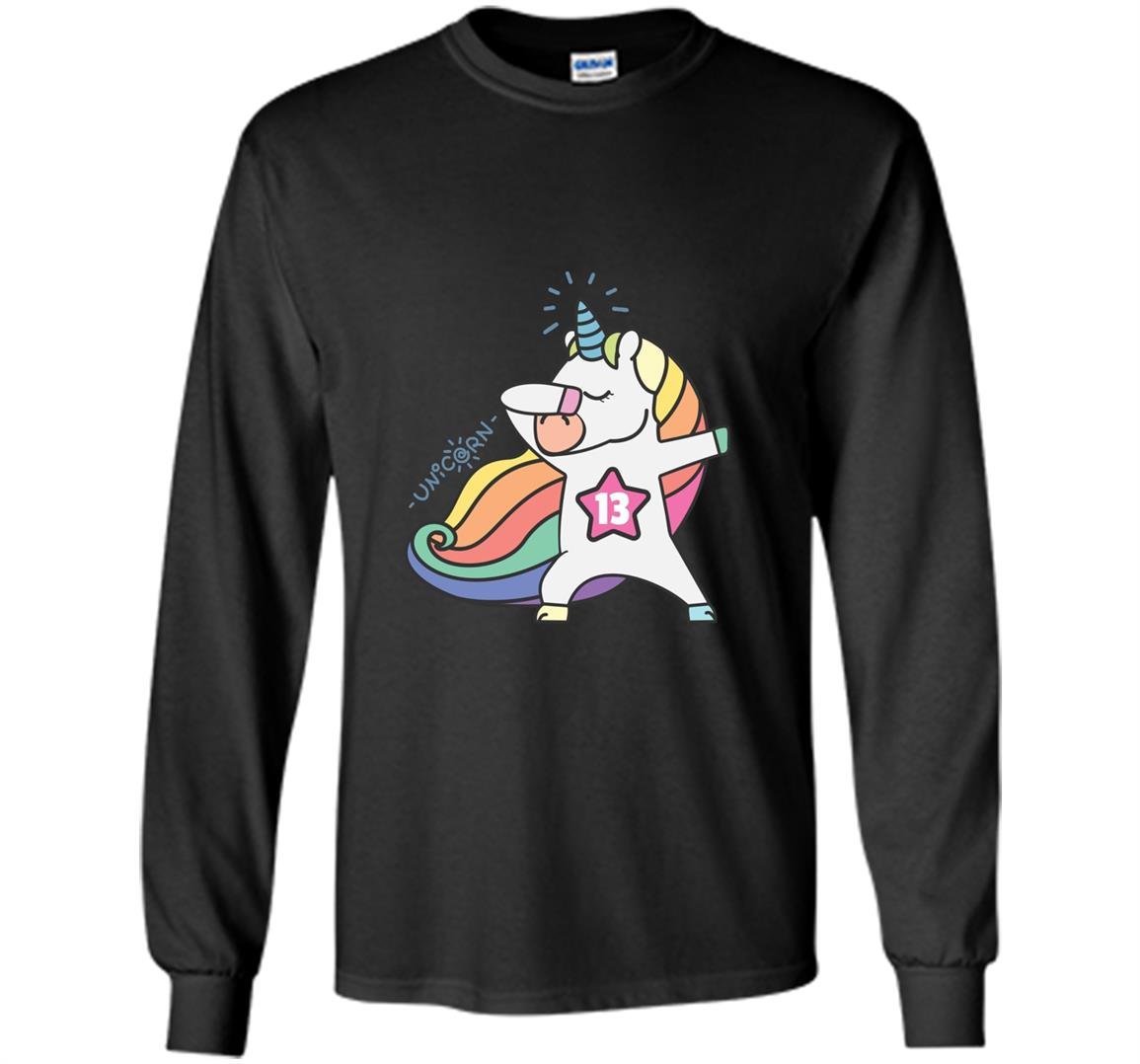 13th birthday birthday 13 unicorn june Long Sleeve