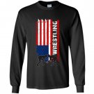 American flag wrestling usa flag wrestling Long Sleeve