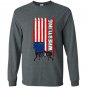 American flag wrestling usa flag wrestling Long Sleeve