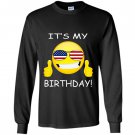 Birthday emojiits my birthday american flag gift Long Sleeve