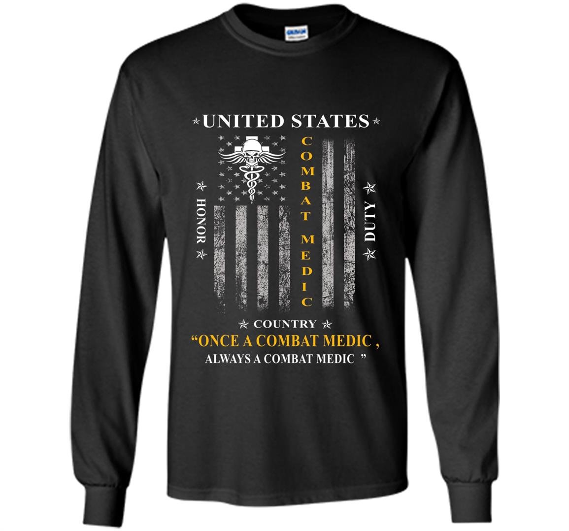 Combat medicunited states combat medic once a com Long Sleeve