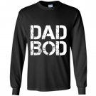 Dad bod rough strong 90s stencil textdark Long Sleeve
