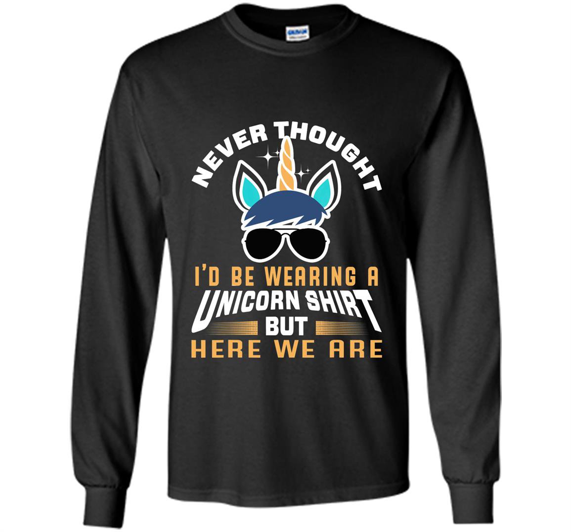 Funny unicorn for papa dad grandpa big brother Long Sleeve