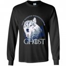 Ghost lone wolf in forest game day or winning the throne Long Sleeve