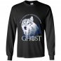 Ghost lone wolf in forest game day or winning the throne Long Sleeve