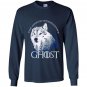 Ghost lone wolf in forest game day or winning the throne Long Sleeve